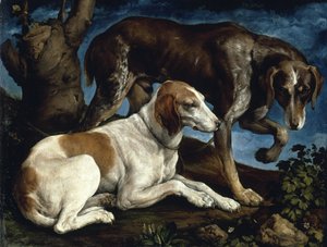 Dois cães de caça, 1548-1549.
