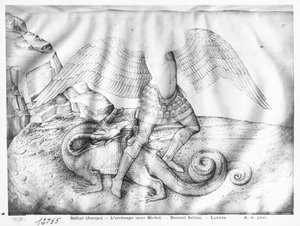 Arcanjo São Miguel, c.1450 (tinta sobre velino) de Jacopo Bellini