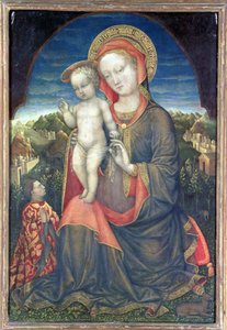 A Madonna da humildade adorada por Leonello d&39;Este (1407-50) de Jacopo Bellini