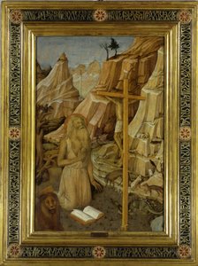 O penitente São Jerônimo no deserto, 1450. de Jacopo Bellini