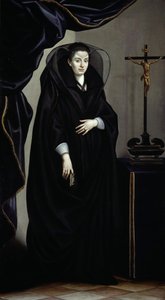 Retrato de uma nobre vestida de luto, c. 1600. de Jacopo Chimenti