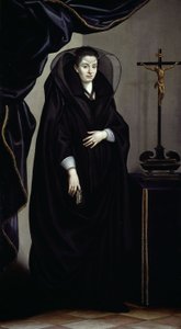 Retrato de uma Nobre Mulher Vestida de Luto, c.1600 (óleo sobre tela)