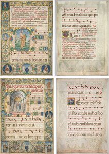 Par de Graduados: Inicial (M) com Santo André (reto) e Missa dos Mortos (reto) de Jacopo Filippo d