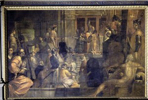 Cosimo I de Medici funda a Ordem de Santo Estêvão de Jacopo Ligozzi