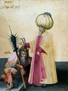 Mufti e monstro, desenho de Jacopo Ligozzi (1547-1627)