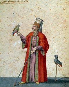 Usher a grande selim com papagaios, desenho de Jacopo Ligozzi (1547-1627)