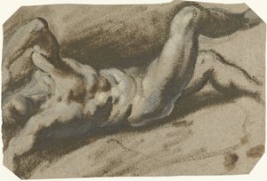 Jovem Nu Reclinado de Jacopo Palma (il Giovane) (attributed to)