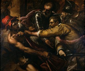 Soldados disputando roupas de Jacopo Palma