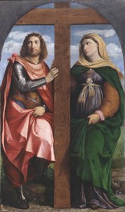 Exaltação da cruz. Santos Constantino, o Grande, e Helena, 1520-1522.