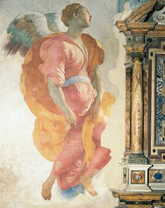 Arcanjo Gabriel de Giacomo Carucci conhecido como Pontormo (1494-1556), fresco, Capela Capponi, Igreja de Santa Felicita, Florença