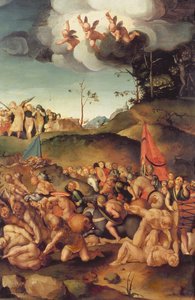 O martírio dos dez mil, 1529-30 (painel) de Jacopo Pontormo