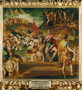 O martírio da Legião Tebana (pintura sobre madeira) de Jacopo Pontormo