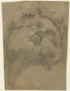 Giuliano dei Medici após Michelangelo, c.1550 (giz no papel) de Jacopo Robusti Tintoretto