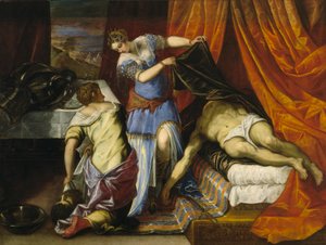 Judith e Holofernes, c.1577 (óleo sobre tela) de Jacopo Robusti Tintoretto