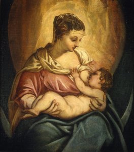 Amamentando Madonna. de Jacopo Robusti Tintoretto