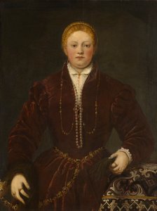 Retrato de uma jovem senhora, ca 1555. de Jacopo Robusti Tintoretto