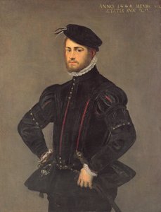 Retrato de um jovem de 22 anos, 1554 de Jacopo Robusti Tintoretto