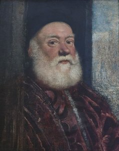 Retrato de um homem idoso, c.1575 (óleo sobre tela) de Jacopo Robusti Tintoretto