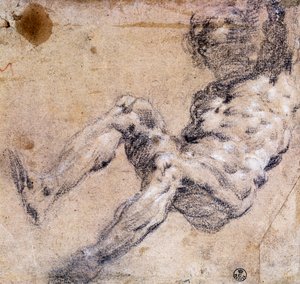 Estudo do nu masculino de Jacopo Robusti Tintoretto