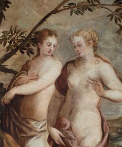 O julgamento do detalhe de Paris. de Jacopo Robusti Tintoretto