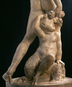 Bacchus, detalhe da metade inferior, escultura de Jacopo Sansovino (1486-1570) (mármore) (ver também 79847)