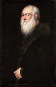 Alemão: Bildnis eines weißbärtigen Mannes Retrato do rei Sigismundo II Augusto (1520-1572) de Jacopo Tintoretto