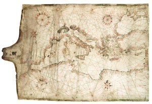 Mediterrâneo e mar Negro 1546 de Jacopo Vesconte Maggiolo