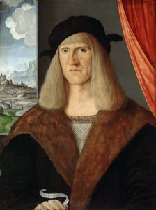 Alemão: Bildnis eines Deutschen / Nacktes Liebespaar Retrato de um alemão de Jacopo de