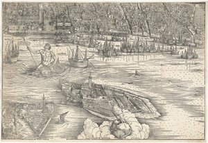 Vista de Veneza [bloco central inferior], 1500. de Jacopo de Barbari