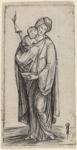 Mulher e criança com roca. de Jacopo de Barbari