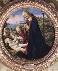 Adoração da Criança Cristo (painel) de Jacopo del Sellaio