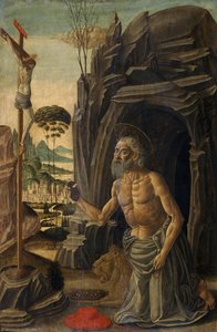 São Jerônimo como um penitente, c.1590 (tempera em nogueira)