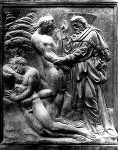 A Criação da Eva, painel da Porta Magna, c.1430 (mármore)