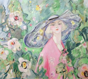 Mulher em Chapéu, c.1920 (óleo sobre tela)