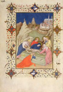 MS 66060-66061 Horas da Cruz: Compline, The Entombment de Jacquemart de Hesdin
