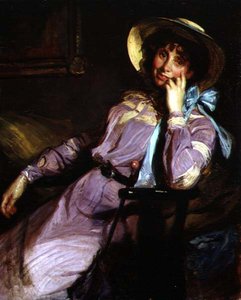 Retrato da Sra. M.D. McEwen (óleo sobre tela) de Jacques Emile Blanche