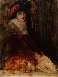 Estudo de uma jovem rapariga de Jacques Emile Blanche
