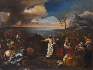 A Travessia do Mar Vermelho (óleo sobre tela) de Jacques Courtois