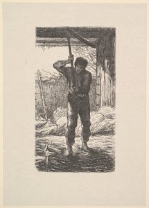Man Threshing Wheat, 1853.