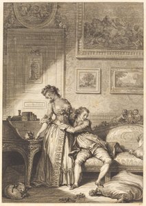 Uma mulher vigarista avarenta e galante de Jacques Aliamet and Antoine Jean Duclos after Jean Honoré Fragonard