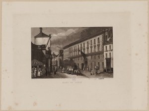 Mont de Piété, antes de 1864 (água-tinta) de Jacques Alphonse (after) Testard