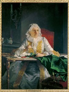 Retrato de Mme. Antoine Crozat ... (pintura sobre tela) de Jacques Andre Joseph Camelot Aved