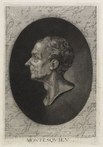 Montesquieu, gravado por Jean-Baptiste de Grateloup, 1768 (stipple gravura com mezzotint) de Jacques Antoine Dassier