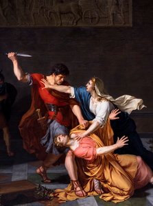 Geta morre nos braços da sua mãe, assassinado por ordem do seu irmão Caracalla
