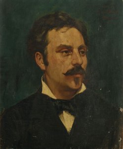 Retrato do compositor Gabriel Fauré 1845-1924, 1878. de Jacques Baugnies