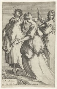 Três mulheres santas de Jacques Bellange