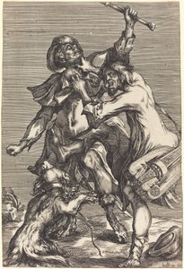 Lutando contra mendigos de Jacques Bellange