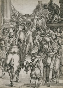 A Adoração dos Magos, c.1614-17 (gravura com gravura) de Jacques Bellange