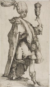 Os Três Reis Magos: Baltazar, Rei de Sabá de Jacques Bellange