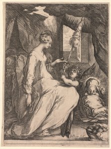 A Virgem e o Menino com Distaff e um Anjo, c. 1611-1613.